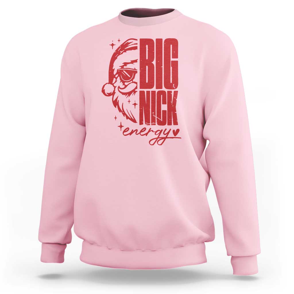 Christmas Santa Sweatshirt Fun Retro Big Nick Energy - Wonder Print Shop