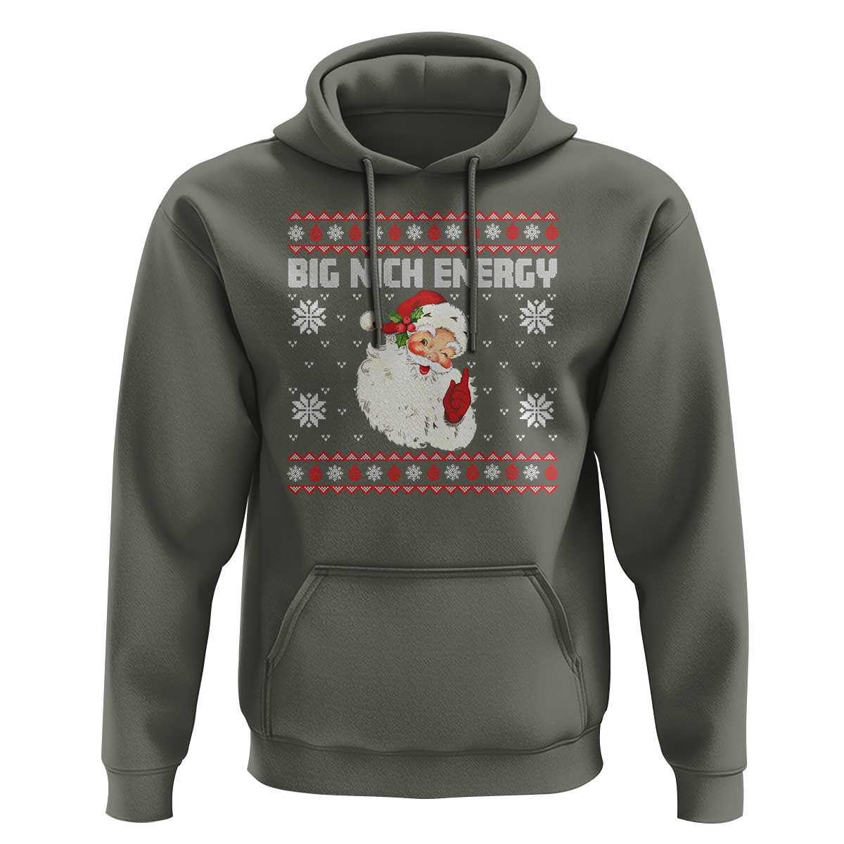 Christmas Santa Claus Hoodie Big Nick Energy Santa Ugly Xmas