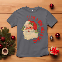 Christmas Santa T Shirt Fun Retro I Love A Man With A Beard - Wonder Print Shop