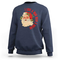 Christmas Santa Sweatshirt Fun Retro I Love A Man With A Beard - Wonder Print Shop