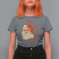 Christmas Santa T Shirt For Women Fun Retro I Love A Man With A Beard - Wonder Print Shop