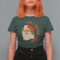 Christmas Santa T Shirt For Women Fun Retro I Love A Man With A Beard - Wonder Print Shop