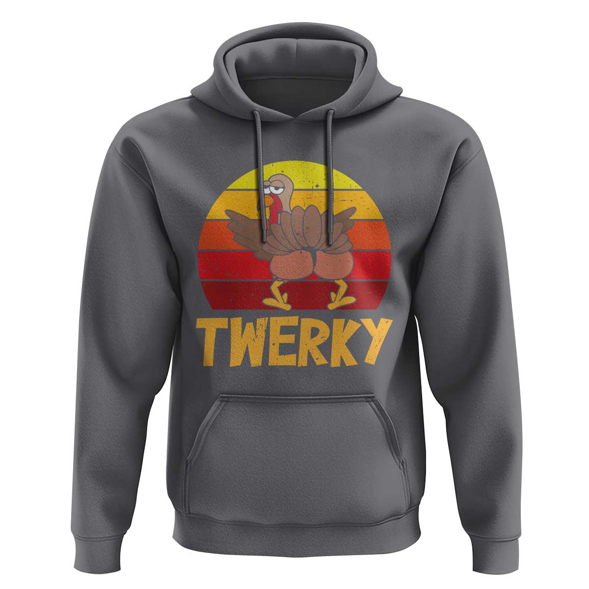 Funny Thanksgiving Hoodie Vintage Twerky Turkey Butt Twerk Dance Pun Gift