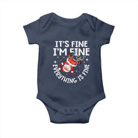 Funny Christmas Santa Baby Onesie It's Fine I'm Fine Everything Is Fine