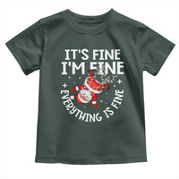 Funny Christmas Santa Toddler T Shirt It's Fine I'm Fine Everything Is Fine