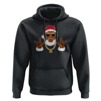 Funny Christmas Santa Hoodie Black Hip Hop Santa African American Santa Rapper Fan Gift