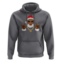 Funny Christmas Santa Hoodie Black Hip Hop Santa African American Santa Rapper Fan Gift