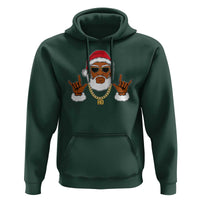 Funny Christmas Santa Hoodie Black Hip Hop Santa African American Santa Rapper Fan Gift