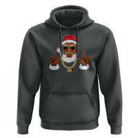 Funny Christmas Santa Hoodie Black Hip Hop Santa African American Santa Rapper Fan Gift