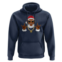 Funny Christmas Santa Hoodie Black Hip Hop Santa African American Santa Rapper Fan Gift