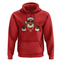 Funny Christmas Santa Hoodie Black Hip Hop Santa African American Santa Rapper Fan Gift
