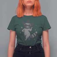 Vintage Raccoon Cowboy T Shirt For Women Cowgirl Trash Panda Western Country - Wonder Print Shop