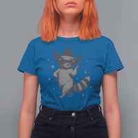 Vintage Raccoon Cowboy T Shirt For Women Cowgirl Trash Panda Western Country - Wonder Print Shop