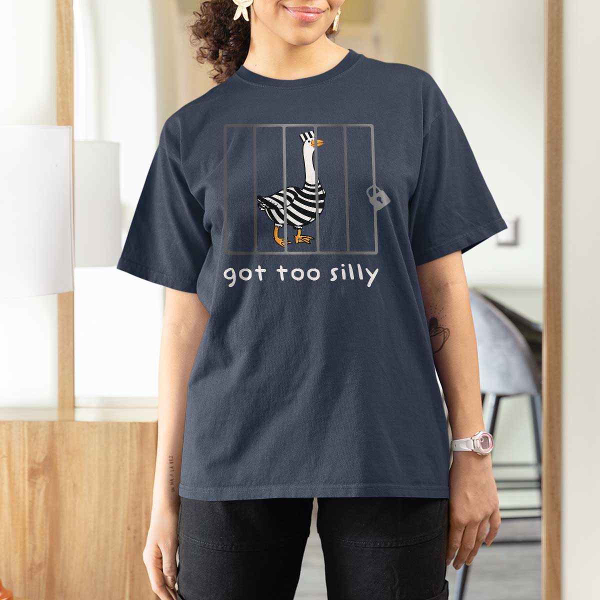 Silly Goose T Shirt For Women Got Too Silly