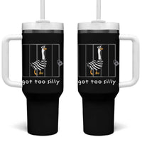 Silly Goose Tumbler With Handle Got Too Silly