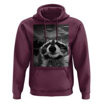 Funny Graphic Racoon Selfie with UFOs Weird Hoodie Funny Graphic Racoon Selfie with UFOs Weird