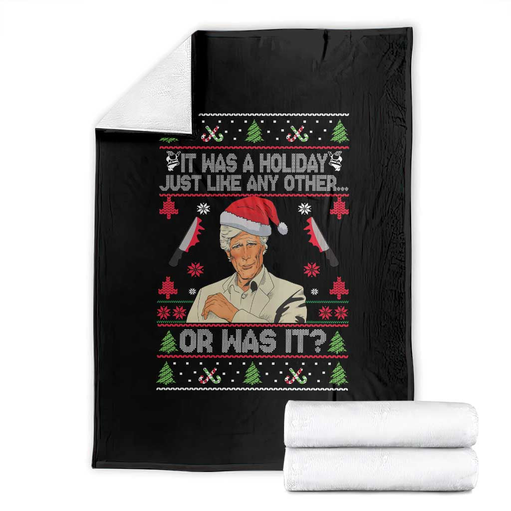 True Crime Ugly Christmas Throw Blanket Funny Holiday Xmas Party - Wonder Print Shop