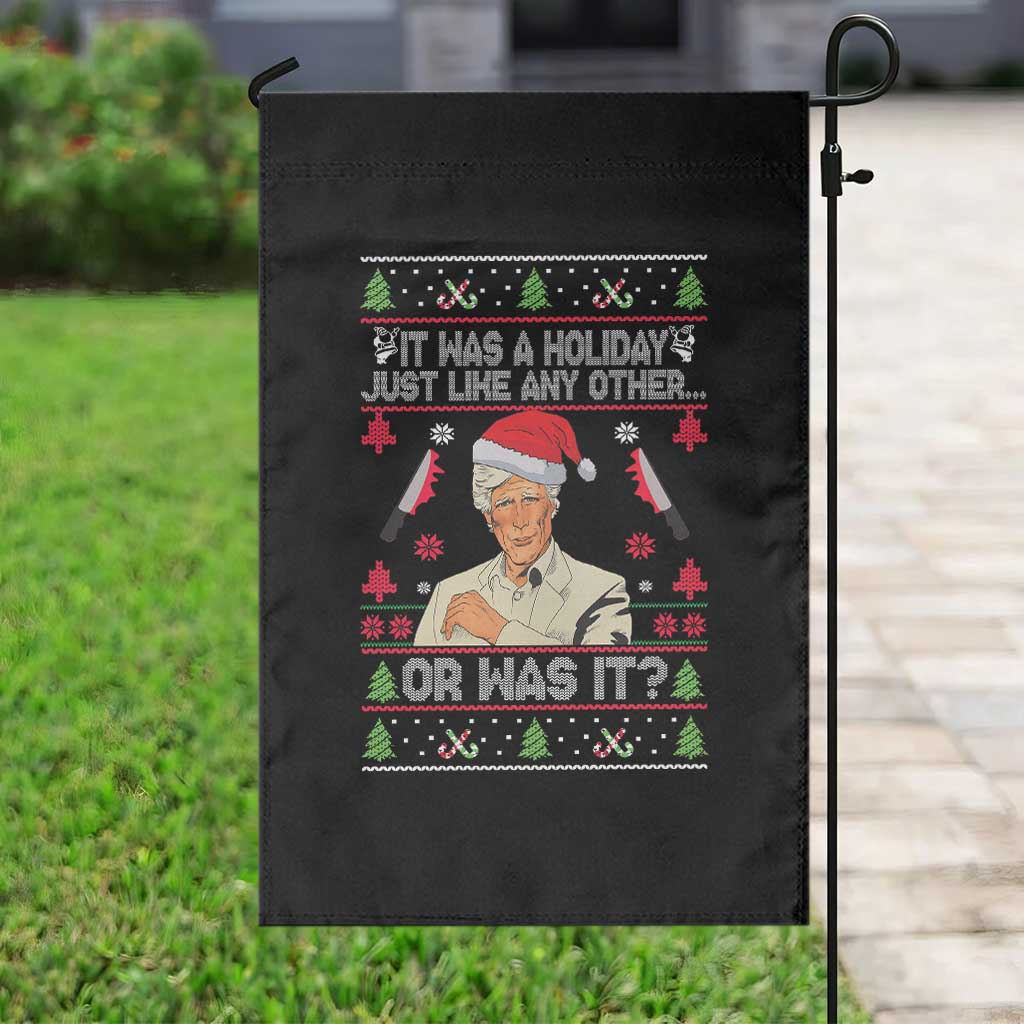 True Crime Ugly Christmas Garden Flag Funny Holiday Xmas Party - Wonder Print Shop
