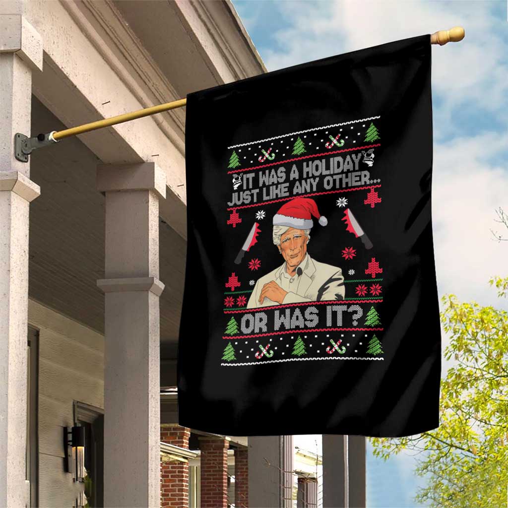 True Crime Ugly Christmas Garden Flag Funny Holiday Xmas Party - Wonder Print Shop