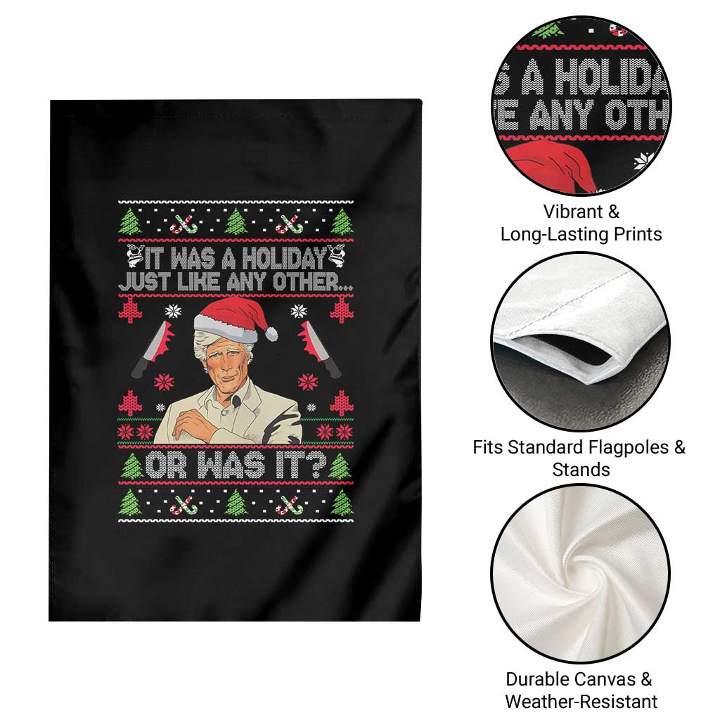 True Crime Ugly Christmas Garden Flag Funny Holiday Xmas Party - Wonder Print Shop
