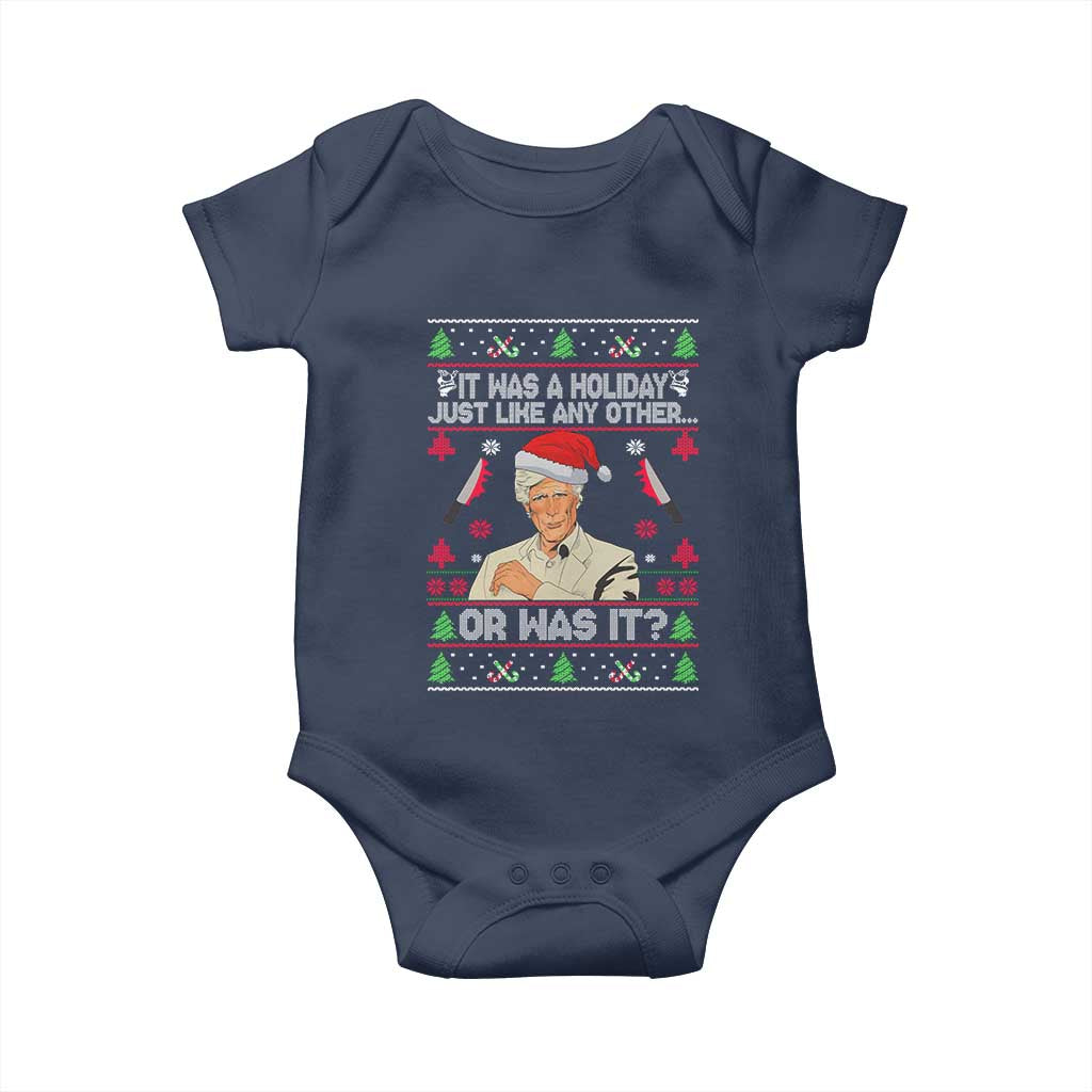 True Crime Ugly Christmas Baby Onesie Funny Holiday Xmas Party - Wonder Print Shop