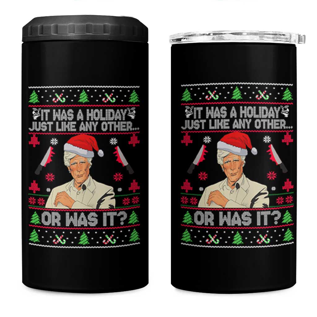 True Crime Ugly Christmas 4 in 1 Can Cooler Tumbler Funny Holiday Xmas Party - Wonder Print Shop