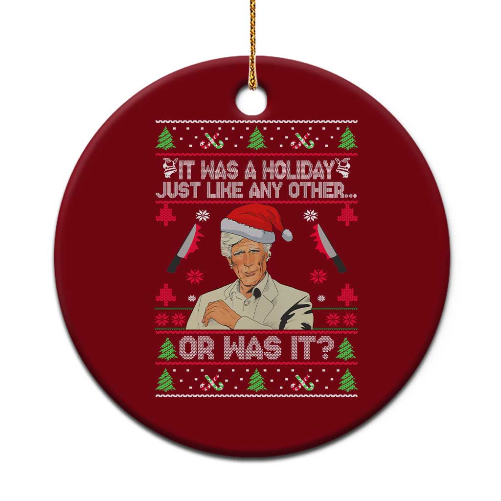 True Crime Ugly Christmas Ceramic Ornament Funny Holiday Xmas Party - Wonder Print Shop