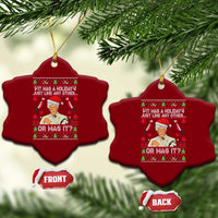 True Crime Ugly Christmas Ceramic Ornament Funny Holiday Xmas Party - Wonder Print Shop