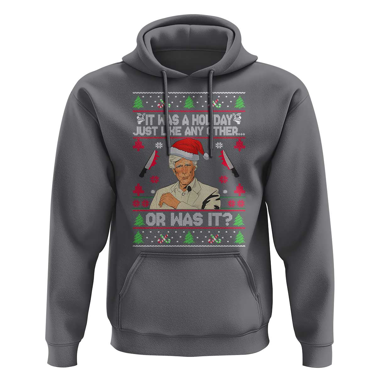 True Crime Ugly Christmas Hoodie Funny Holiday Xmas Party - Wonder Print Shop