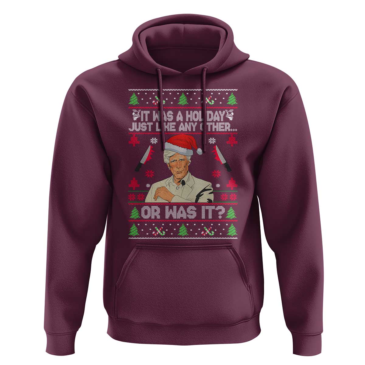 True Crime Ugly Christmas Hoodie Funny Holiday Xmas Party - Wonder Print Shop