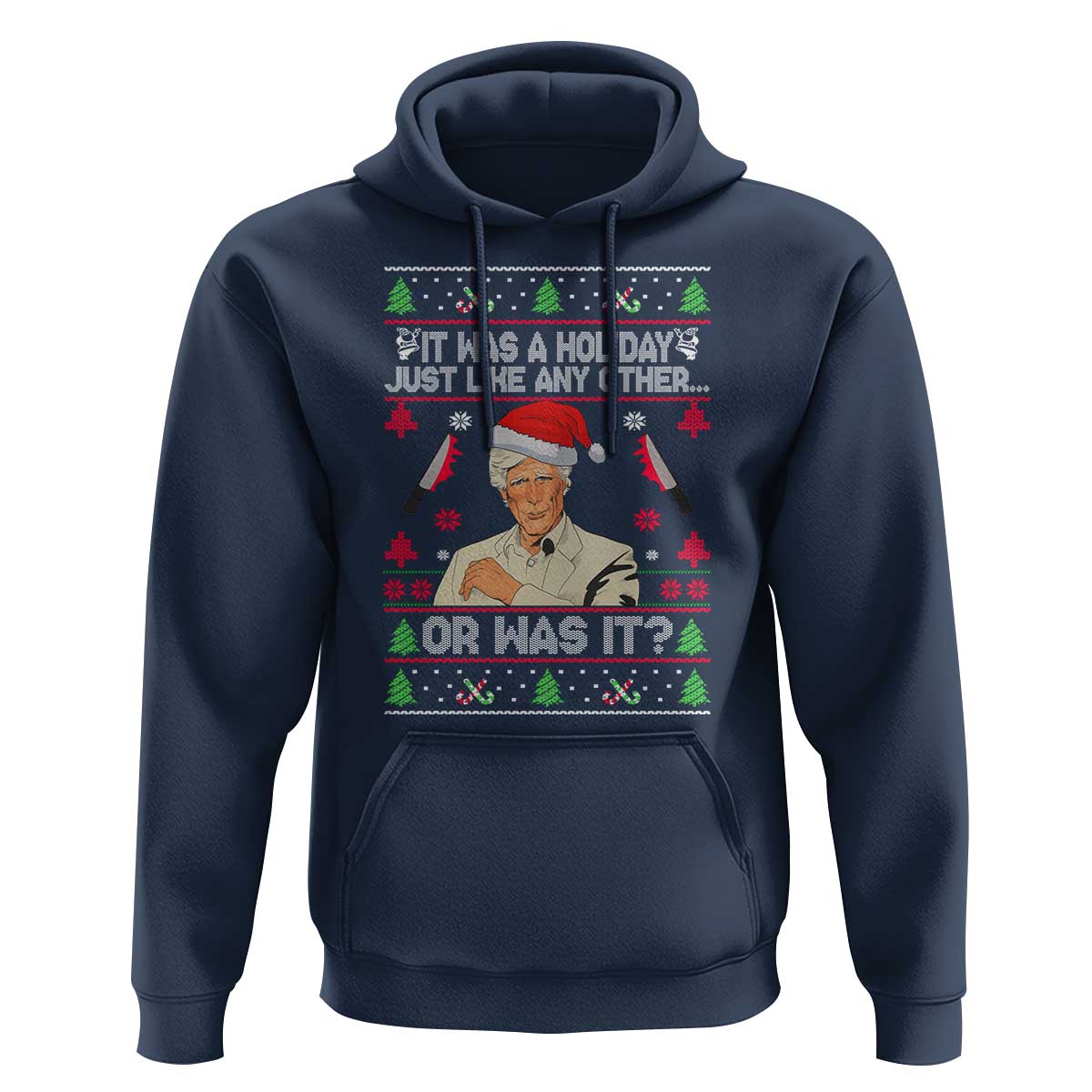 True Crime Ugly Christmas Hoodie Funny Holiday Xmas Party - Wonder Print Shop