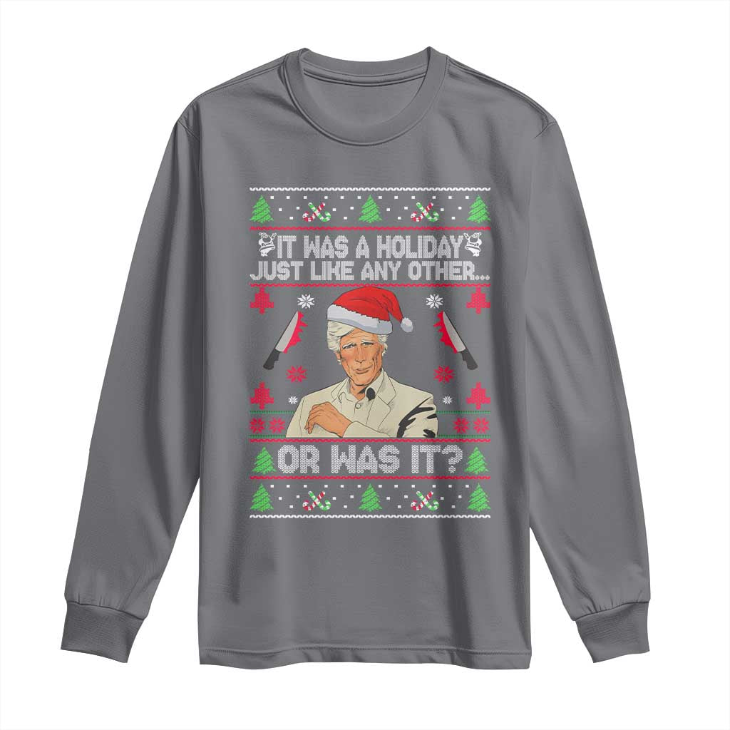 True Crime Ugly Christmas Long Sleeve Shirt Funny Holiday Xmas Party - Wonder Print Shop