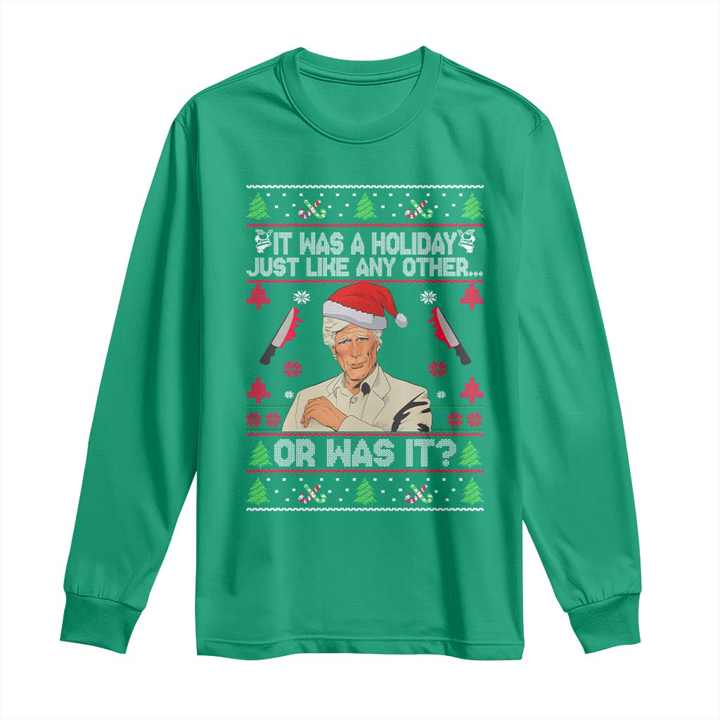True Crime Ugly Christmas Long Sleeve Shirt Funny Holiday Xmas Party - Wonder Print Shop