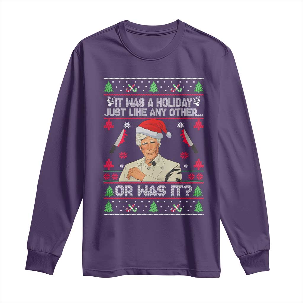 True Crime Ugly Christmas Long Sleeve Shirt Funny Holiday Xmas Party - Wonder Print Shop