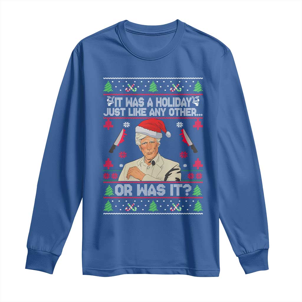 True Crime Ugly Christmas Long Sleeve Shirt Funny Holiday Xmas Party - Wonder Print Shop