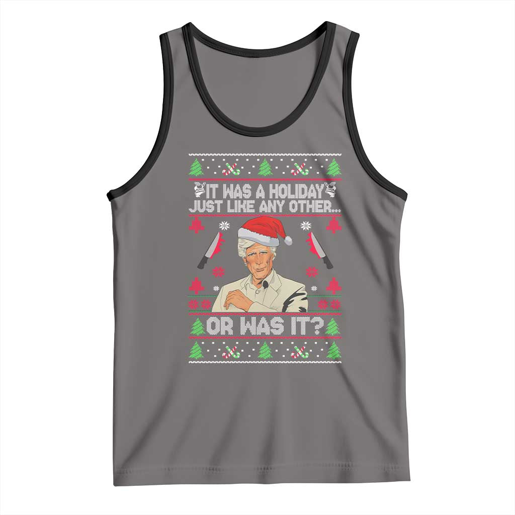 True Crime Ugly Christmas Tank Top Funny Holiday Xmas Party - Wonder Print Shop