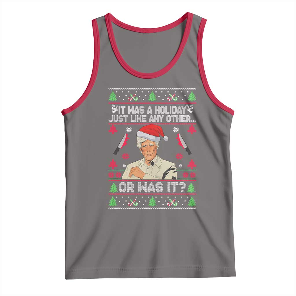True Crime Ugly Christmas Tank Top Funny Holiday Xmas Party - Wonder Print Shop