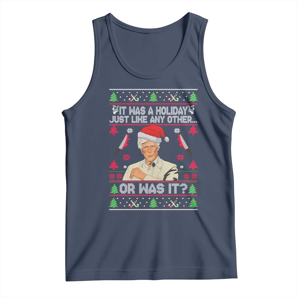 True Crime Ugly Christmas Tank Top Funny Holiday Xmas Party - Wonder Print Shop