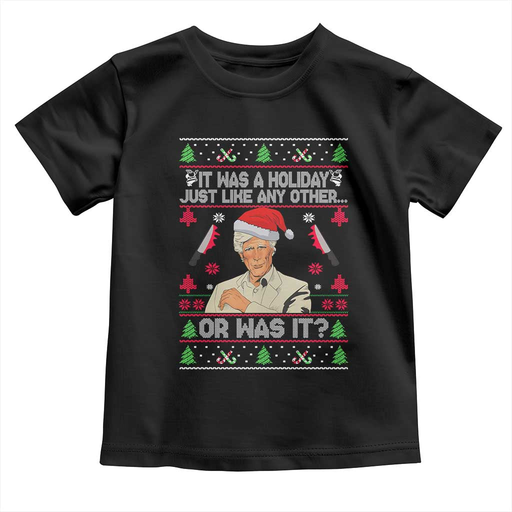 True Crime Ugly Christmas Toddler T Shirt Funny Holiday Xmas Party - Wonder Print Shop