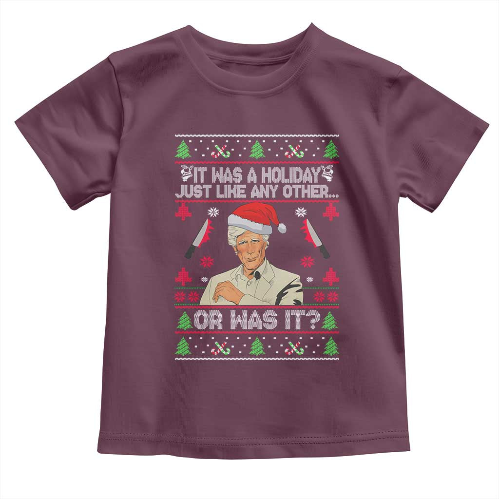 True Crime Ugly Christmas Toddler T Shirt Funny Holiday Xmas Party - Wonder Print Shop