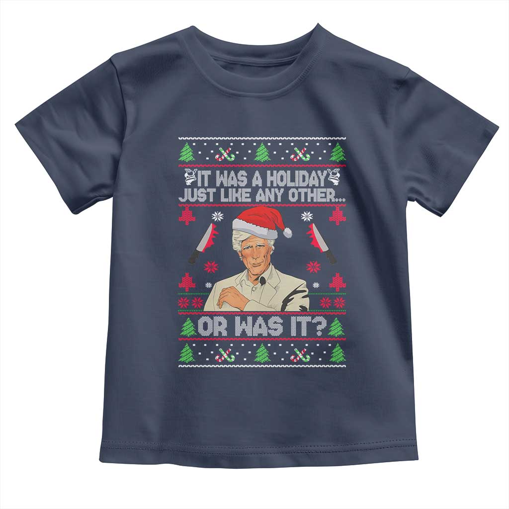 True Crime Ugly Christmas Toddler T Shirt Funny Holiday Xmas Party - Wonder Print Shop