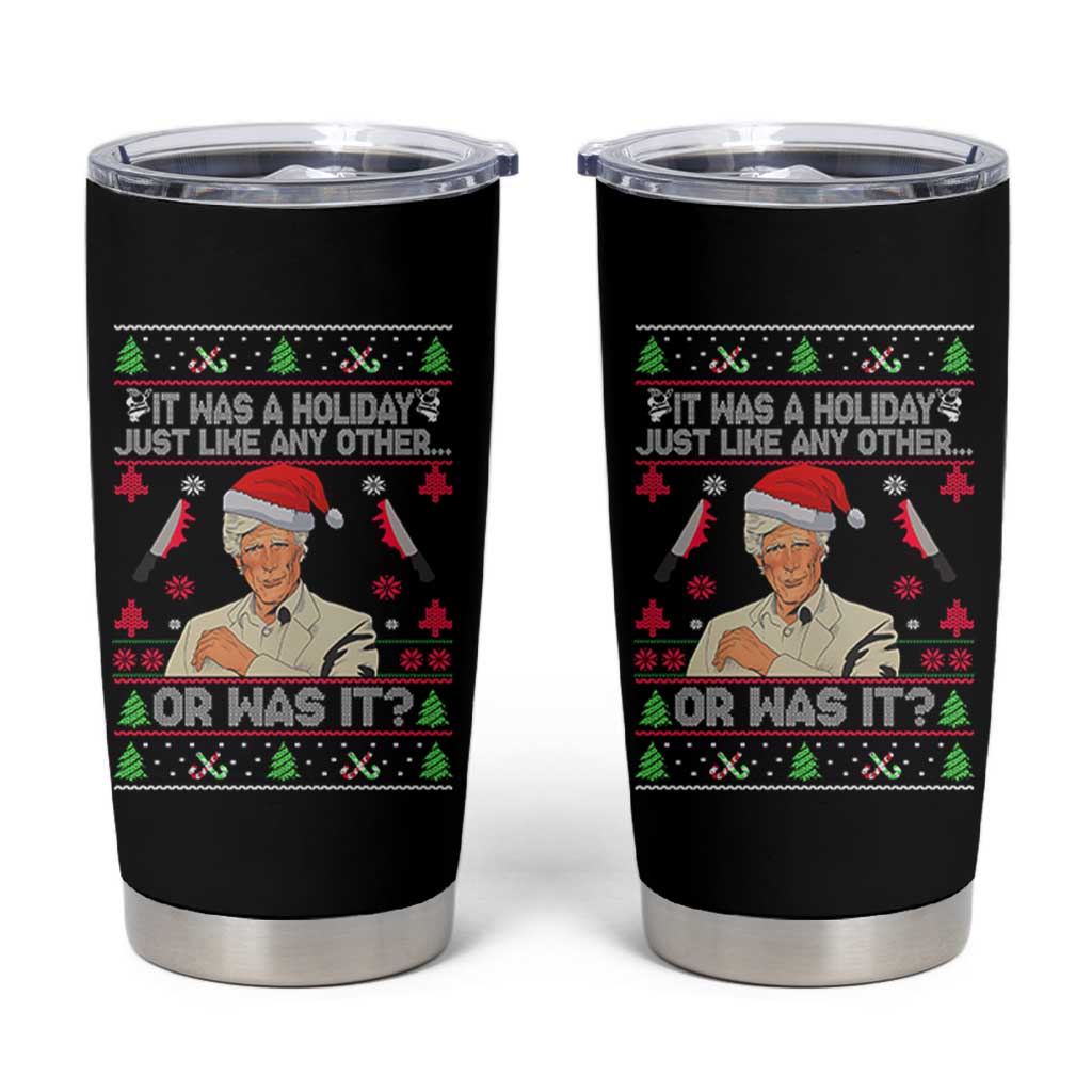 True Crime Ugly Christmas Tumbler Cup Funny Holiday Xmas Party - Wonder Print Shop