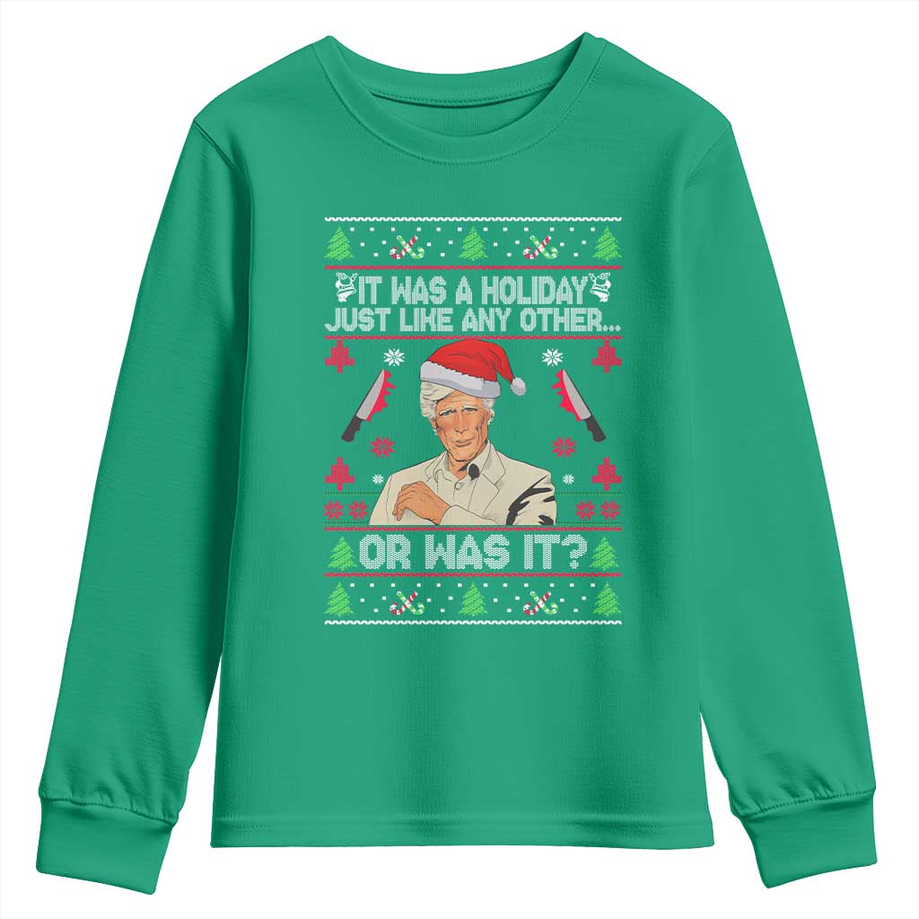 True Crime Ugly Christmas Youth Sweatshirt Funny Holiday Xmas Party - Wonder Print Shop