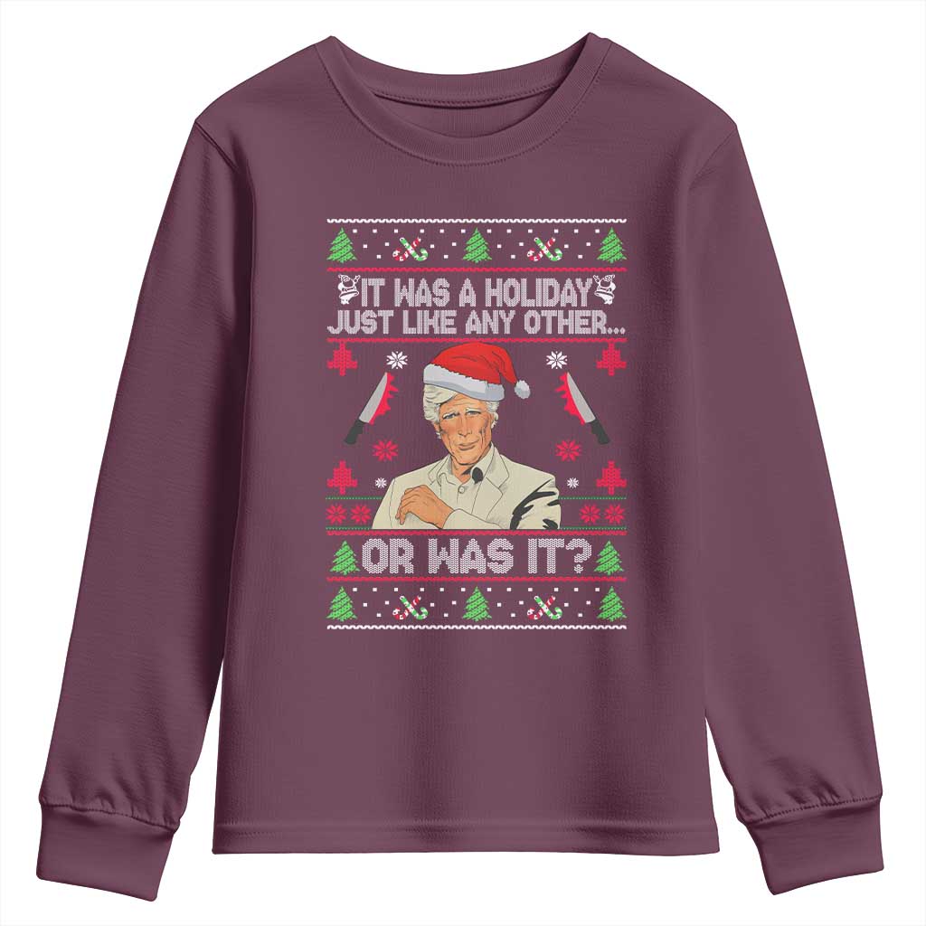 True Crime Ugly Christmas Youth Sweatshirt Funny Holiday Xmas Party - Wonder Print Shop