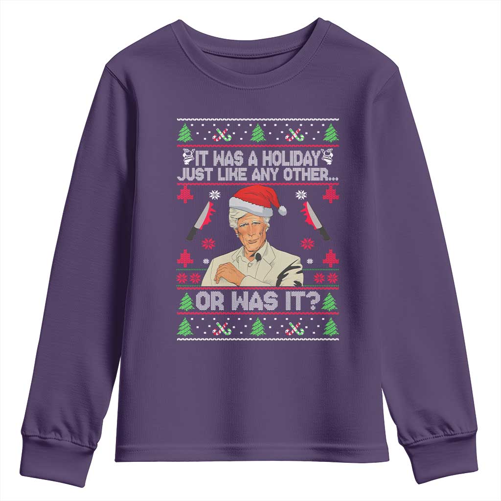True Crime Ugly Christmas Youth Sweatshirt Funny Holiday Xmas Party - Wonder Print Shop