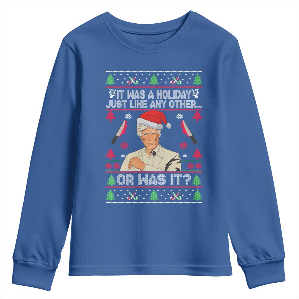 True Crime Ugly Christmas Youth Sweatshirt Funny Holiday Xmas Party - Wonder Print Shop