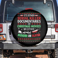 Crime Documentaries Ugly Christmas Spare Tire Cover Funny Horror Xmas Slaying Or Sleighing - Wonder Print Shop
