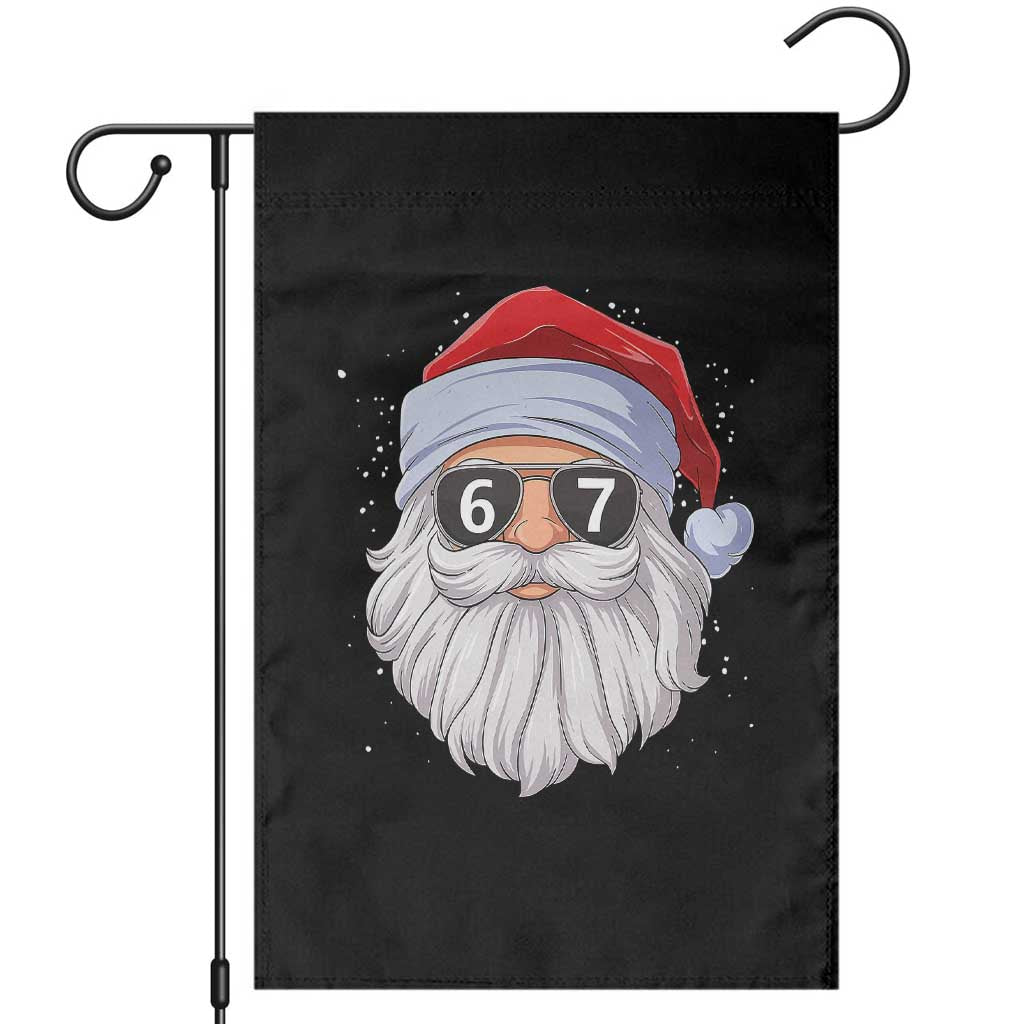 Six Seven 67 Christmas Meme Garden Flag Funny Brainrot Santa Claus Gen Alpha Slang - Wonder Print Shop