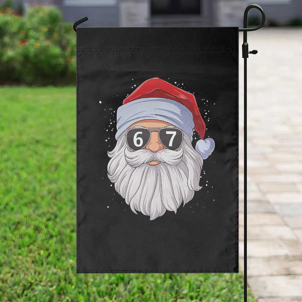 Six Seven 67 Christmas Meme Garden Flag Funny Brainrot Santa Claus Gen Alpha Slang - Wonder Print Shop