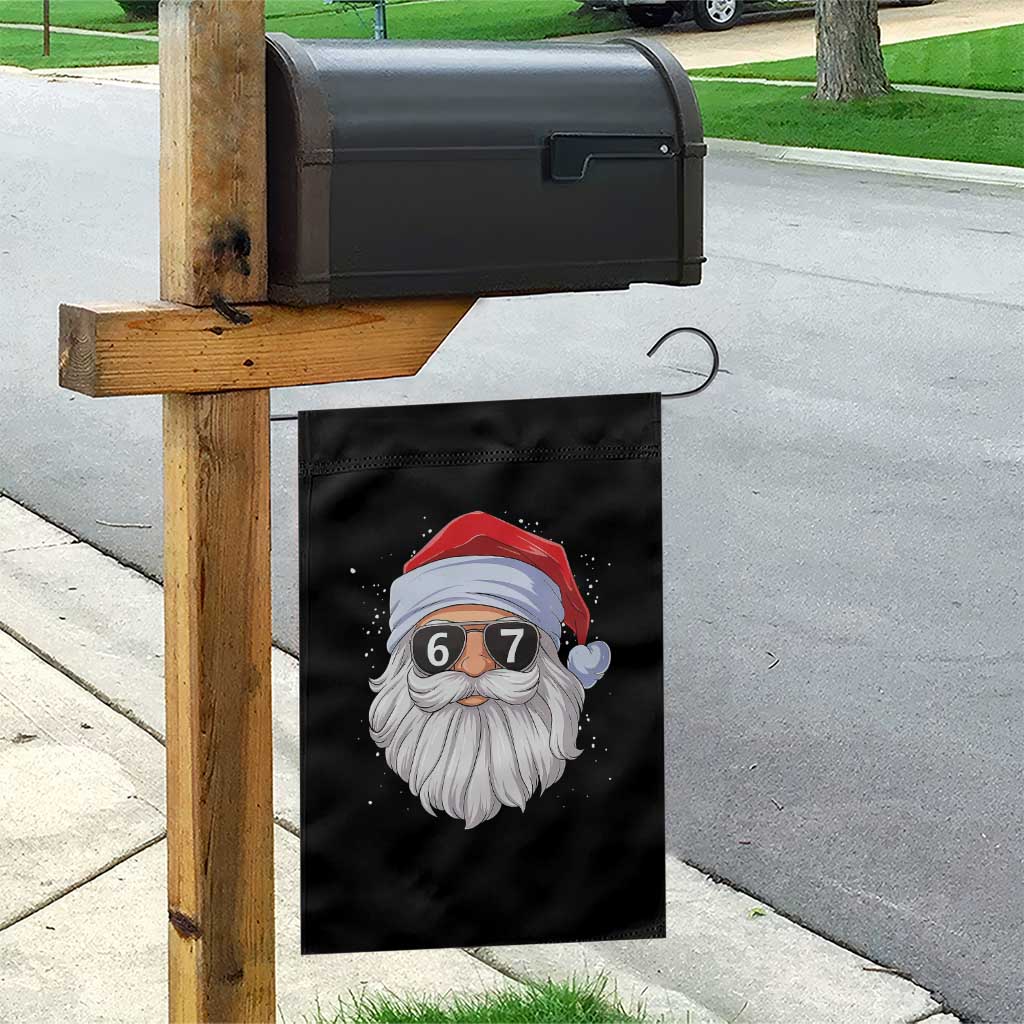 Six Seven 67 Christmas Meme Garden Flag Funny Brainrot Santa Claus Gen Alpha Slang - Wonder Print Shop
